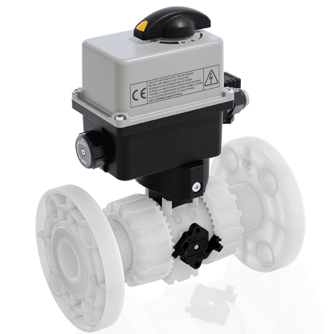 VKROAF/CE 90-240 V AC 4-20 mA - ZAWÓR KULOWY REGULACYJNY DUAL BLOCK® Z SIŁOWNIKIEM ELEKTRYCZNYM
