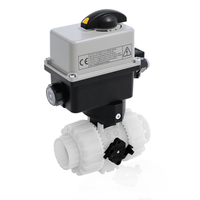VKRIF/CE 24 V AC/DC 4-20 mA - ZAWÓR KULOWY REGULACYJNY DUAL BLOCK® Z SIŁOWNIKIEM ELEKTRYCZNYM