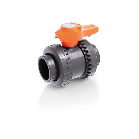 Render della valvola a sfera a 2 vie Easyfit VXEIV - DN 10:50 in PVC-U