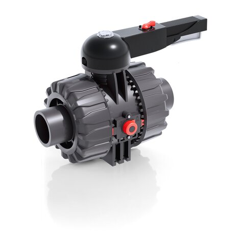 Valvola a sfera a 2 vie DUAL BLOCK® VKDDV - DN 65:100 in PVC-U
