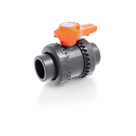 Render della valvola a sfera a 2 vie Easyfit VXEAV - DN 10:50 in PVC-U