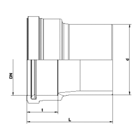 Adaptor PE – PVC/PP