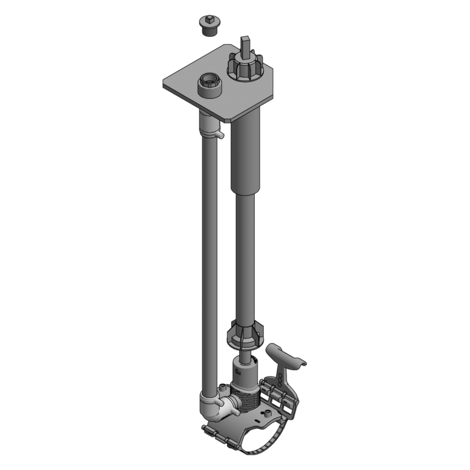 Purge stack GAB for venting PE-HD gas pipes