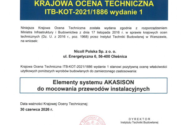 Krajowa Ocena Techniczna - Systemy mocujące