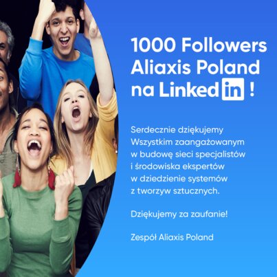 Już ponad 1000 osób obserwuje profil Aliaxis Poland na LinkedIn