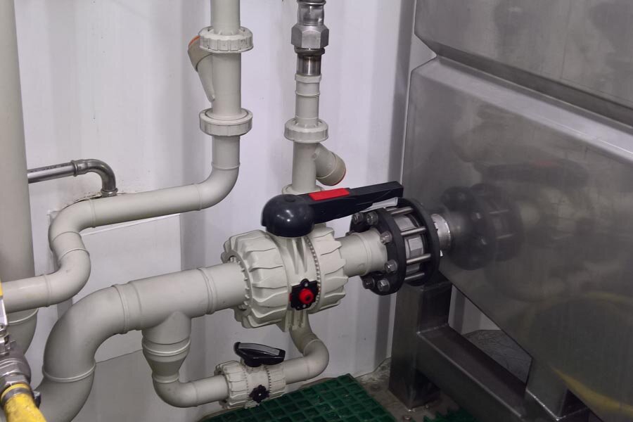 Produkty FIP z PP-H Zainstalowane produkty FIP wykonane z PP-H