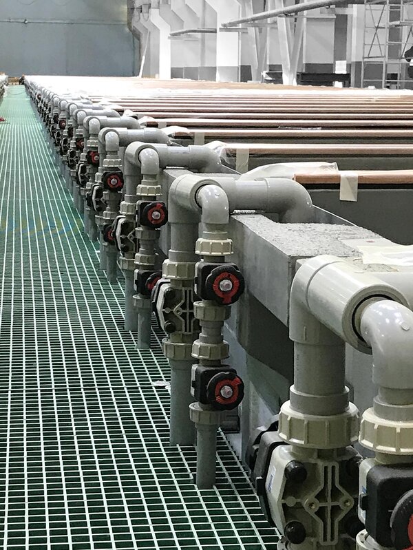 Produkty FIP z PVC-C Zainstalowane produkty FIP wykonane z PVC-C